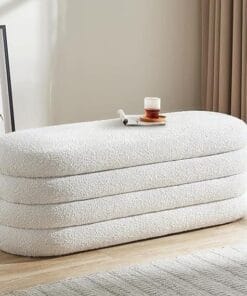 Luma Boucle Storage Ottoman